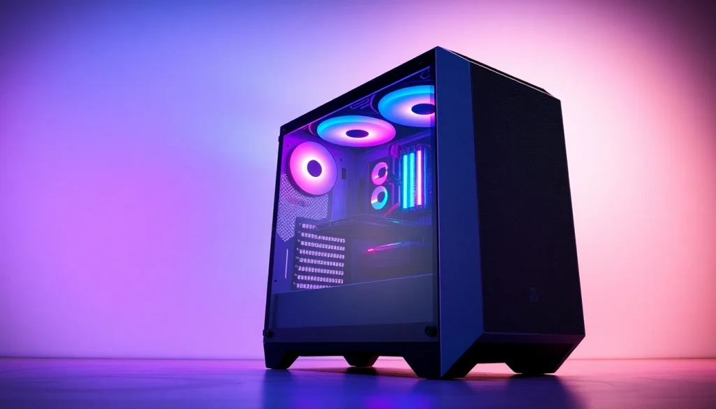 PC CASE Manufacturer showcasing a high-performance gaming chassis with RGB lighting.