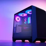 PC CASE Manufacturer showcasing a high-performance gaming chassis with RGB lighting.