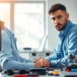 Riparazione pc Torino effettuata da un tecnico professionista con strumenti specializzati.