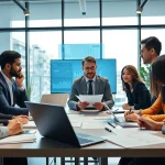 Le fonds d'investissement alternatif réservé discuté dans une réunion de finance moderne.