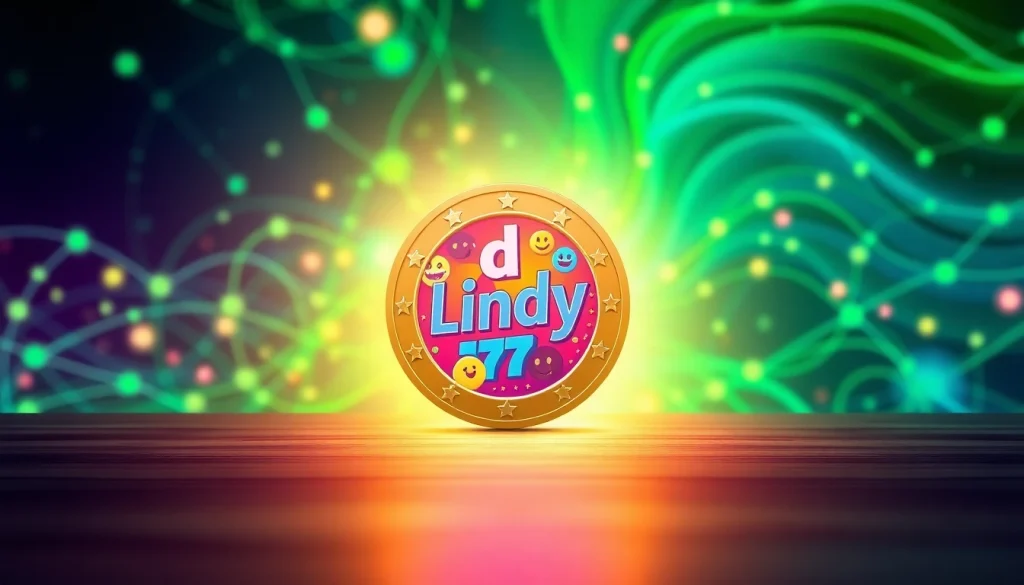 Showcasing the vibrant “lindy meme coin”, a playful cryptocurrency symbol representing meme culture.