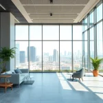 Find commercial office space for rent in Bangalore featuring modern designs and urban views.