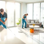 Bond cleaning Logan professionals delivering a meticulous cleaning service in a modern apartment.