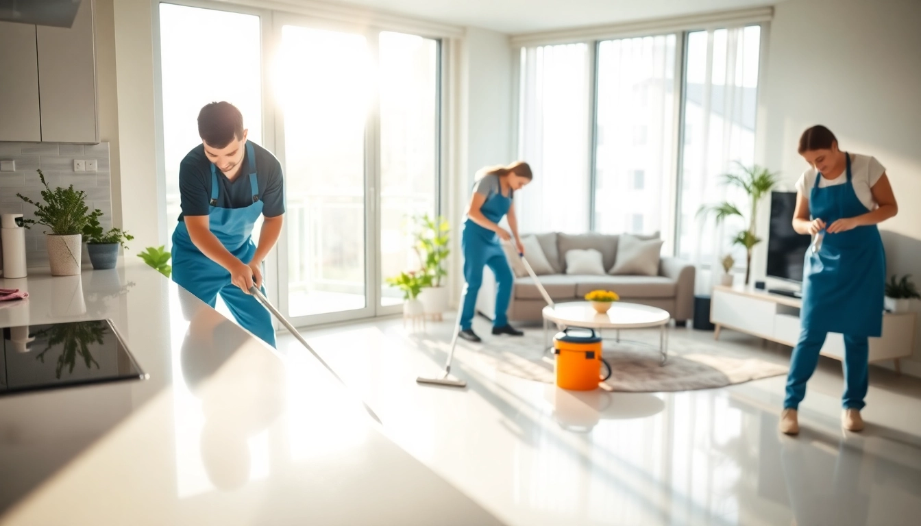 Bond cleaning Logan professionals delivering a meticulous cleaning service in a modern apartment.