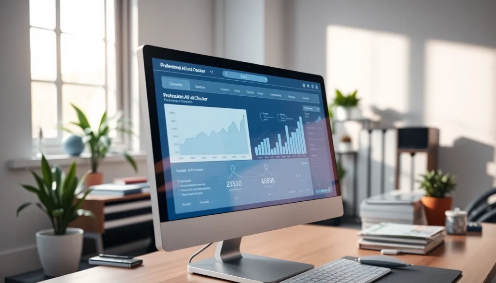 Evaluate content with a reliable AI checker on a modern digital interface.