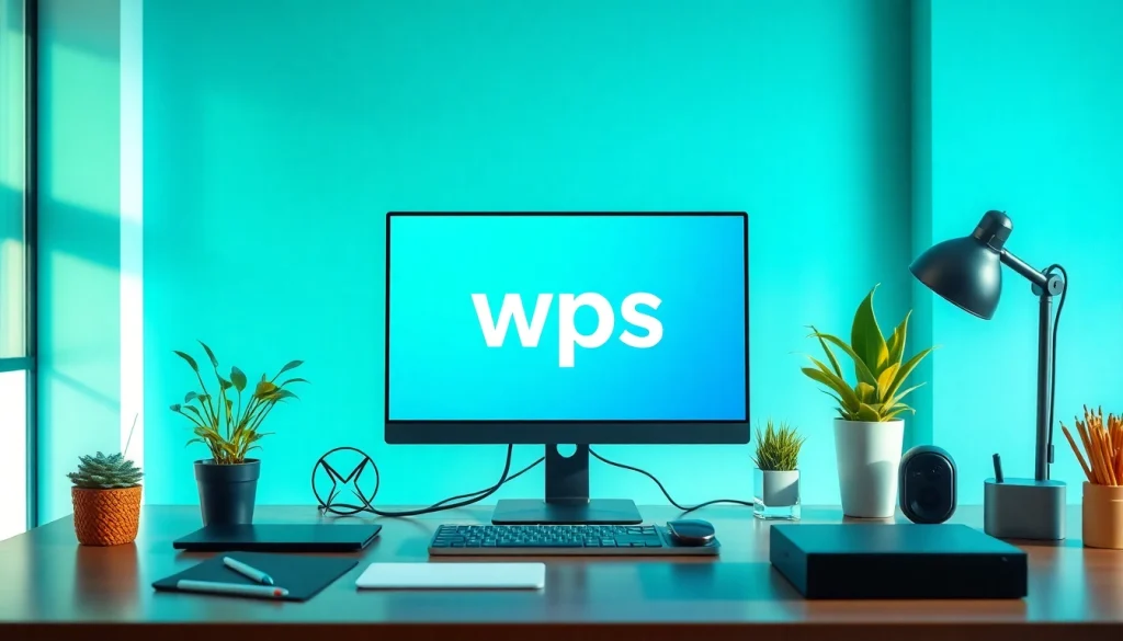 Enhance your workflow with wps software showcased on a stylish desk setup.