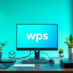 Enhance your workflow with wps software showcased on a stylish desk setup.