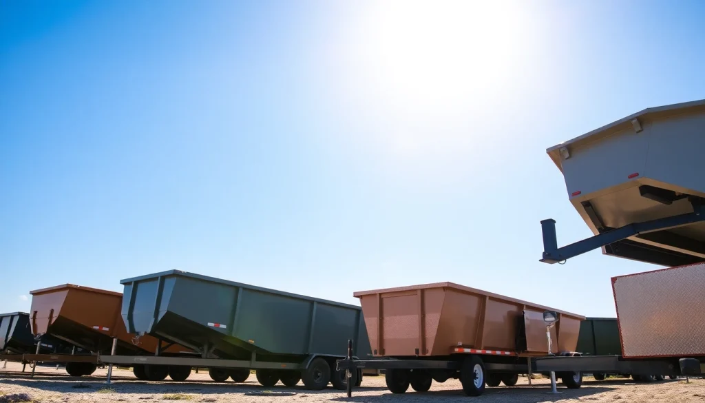 Explore a selection of durable dumpster trailers for sale, showcasing quality and reliability in trailers.