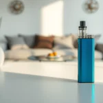 Showcasing the best disposable vape with a sleek design and vibrant colors in a modern setting.