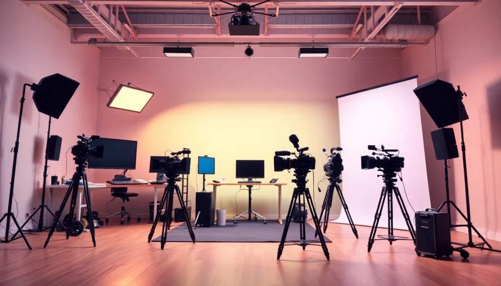 Engaging promotional video production showcasing 홍보영상제작 techniques in a creative workspace.