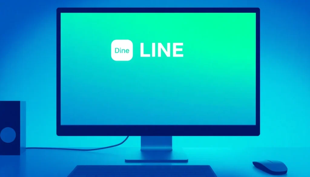 Downloading the line電腦版下載 on a vibrant computer screen showcasing the LINE app features.