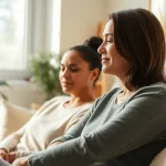 Engaging therapy session for healing trauma, illustrating emotional support and trust.