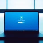 Download Telegram for PC on a laptop with user-friendly interface showcasing telegram下载电脑版