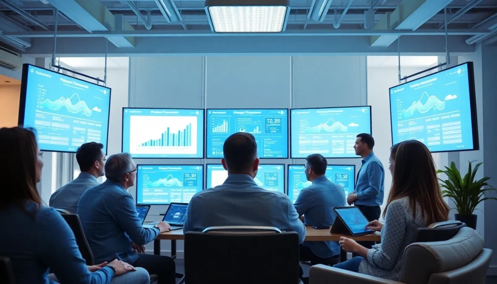 Site reliability engineering experts collaborating in a modern office, fostering innovation and technology.