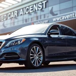 Experience luxury car service Vancouver airport with a sleek sedan ready for passengers.