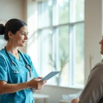 Nurse receiving guidance during rehabilitation focused on the VDAP Program in Alabama.