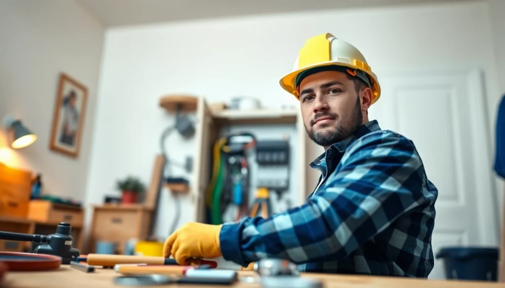 Electrician providing Electrical Service with expertise in a professional home environment.