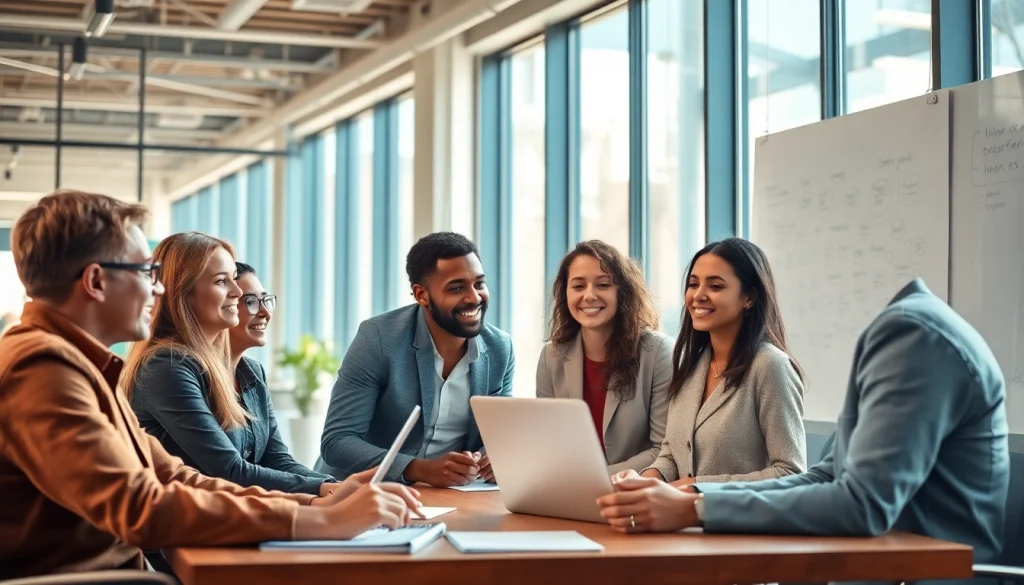Collaborative meeting at http://Avtales.com showcasing a diverse business team working together.