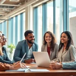 Collaborative meeting at http://Avtales.com showcasing a diverse business team working together.