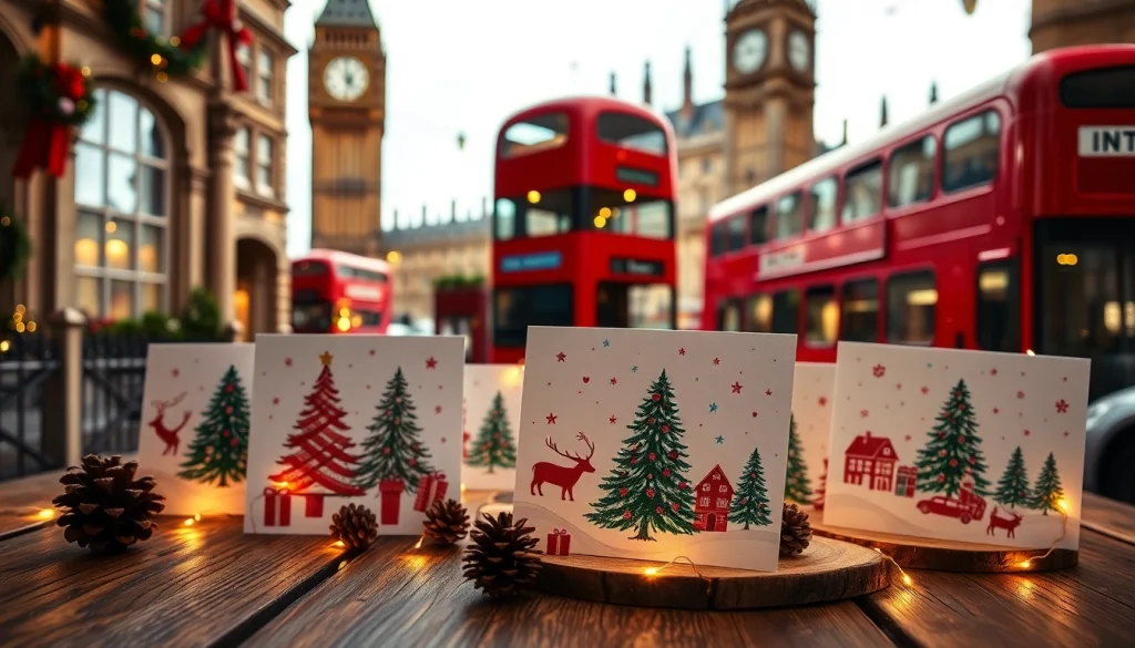 Explore unique handmade Christmas cards London featuring iconic landmarks and festive elements.