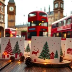 Explore unique handmade Christmas cards London featuring iconic landmarks and festive elements.