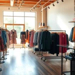 Shop for stunning north fashion styles in a vibrant boutique filled with trendy apparel.