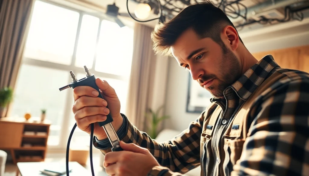 Professional Electrician Clearwater ensuring safe electrical installations in a modern home.