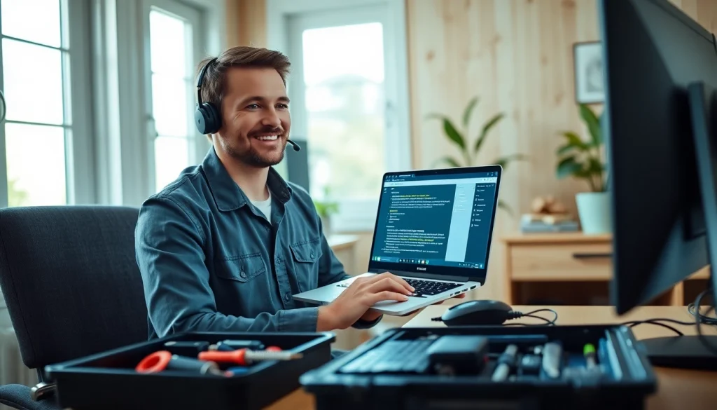 Delivering expert residential IT support in a welcoming home environment with a friendly technician.