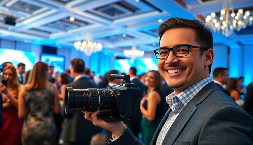 Capture of Miami Corporate Event Videography Photography showing professionals networking at a corporate event.