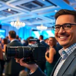 Capture of Miami Corporate Event Videography Photography showing professionals networking at a corporate event.