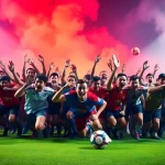 Join the judi bola excitement at Bolabosku, featuring players engaged in thrilling bets.