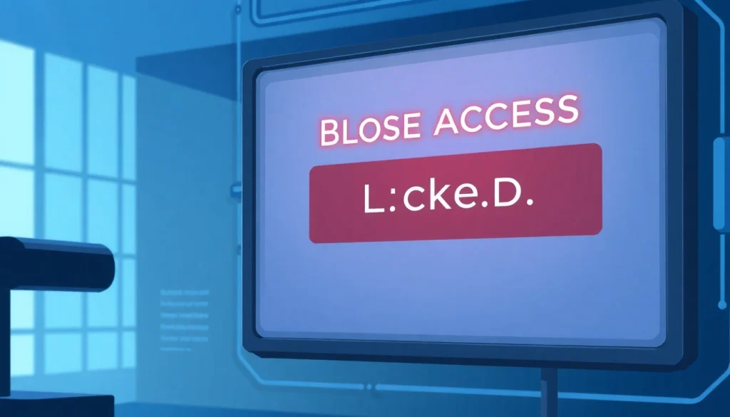 Inatogel users encounter a blocked access message on a digital security screen.