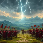 Engaging art representing the intricate battle of the warlords 2 game.