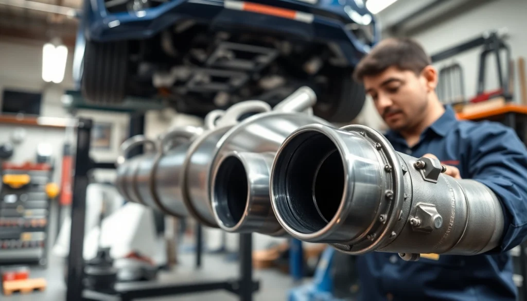 Inspecting a downpipe b58 to showcase its design and installation features.