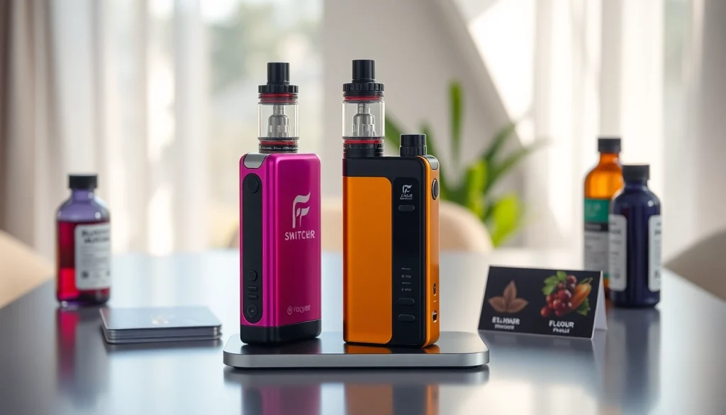 Showcasing the Foger Switch Pro Kit with vibrant colors and modular design on a modern table.