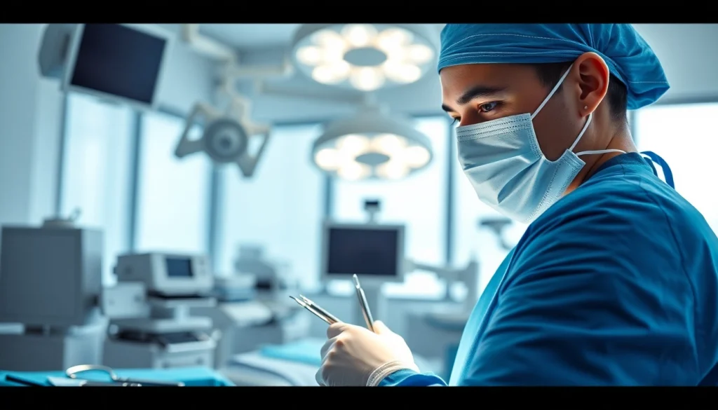 Schönheitschirurgie Braunschweig: Erfahrene Chirurgin performs an aesthetic procedure in a modern environment.