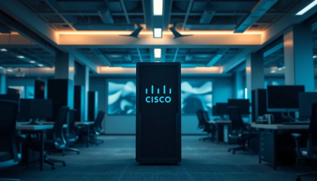 Instalación de un Swchit Cisco en un entorno moderno, donde se observa su diseño y características.
