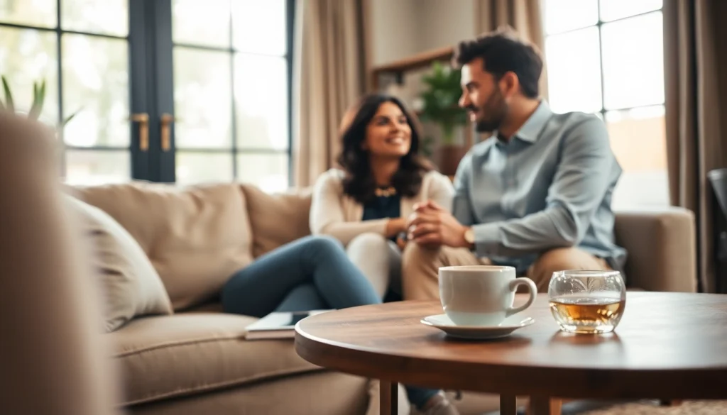 attachment theory coach helping a client in a welcoming office environment