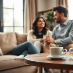 attachment theory coach helping a client in a welcoming office environment