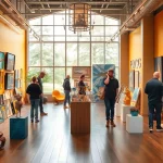 Explore local art galleries Calgary featuring vibrant artworks and lively visitor engagement.