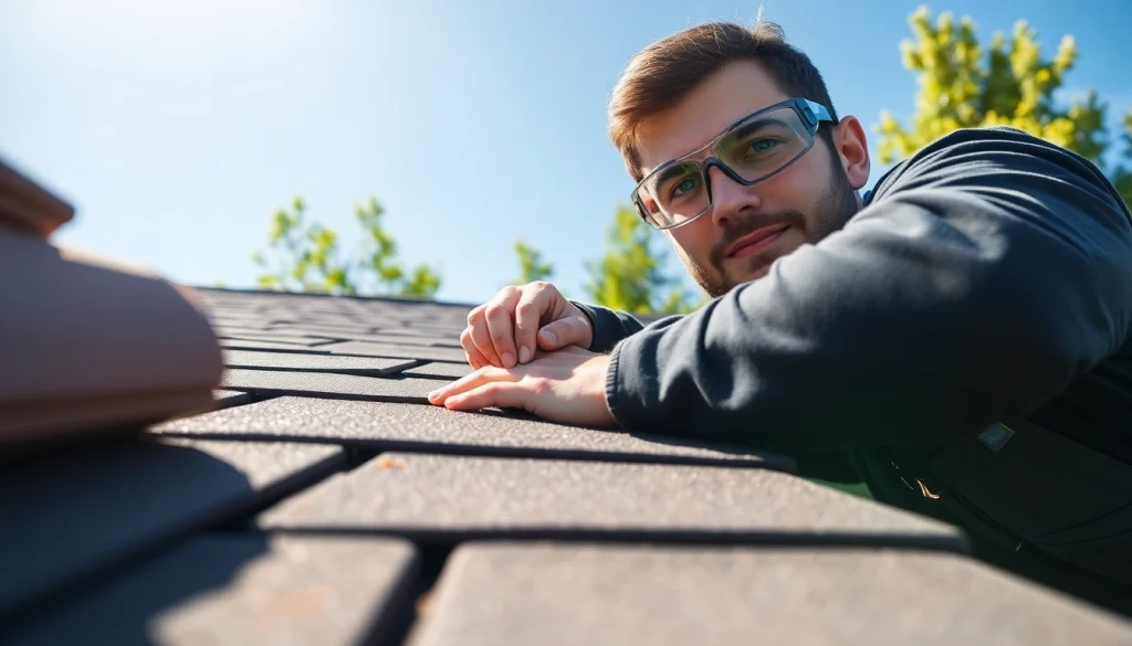 Engaging roof repair Vancouver Wa service with expert roofer working on shingles