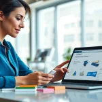 Explore amazon business wholesale products with a professional examining samples in an office.